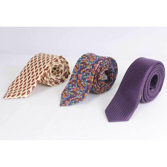 3 Ties - Topman Floral, C2 Purple, Millano Paisley - Picture 2 of 8